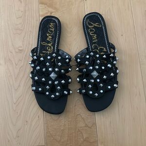 Sam Edelman black studded slides - size 9